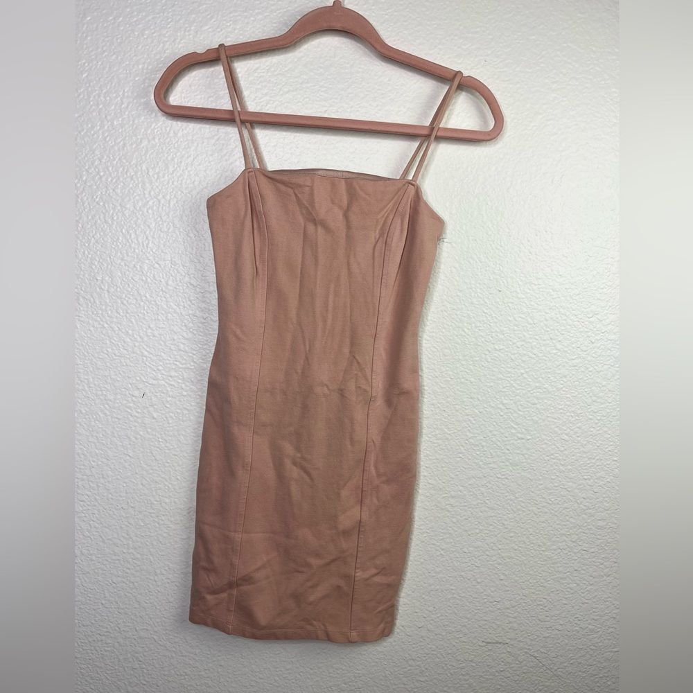 Forever 21 tan spaghetti straps mini dress size Small